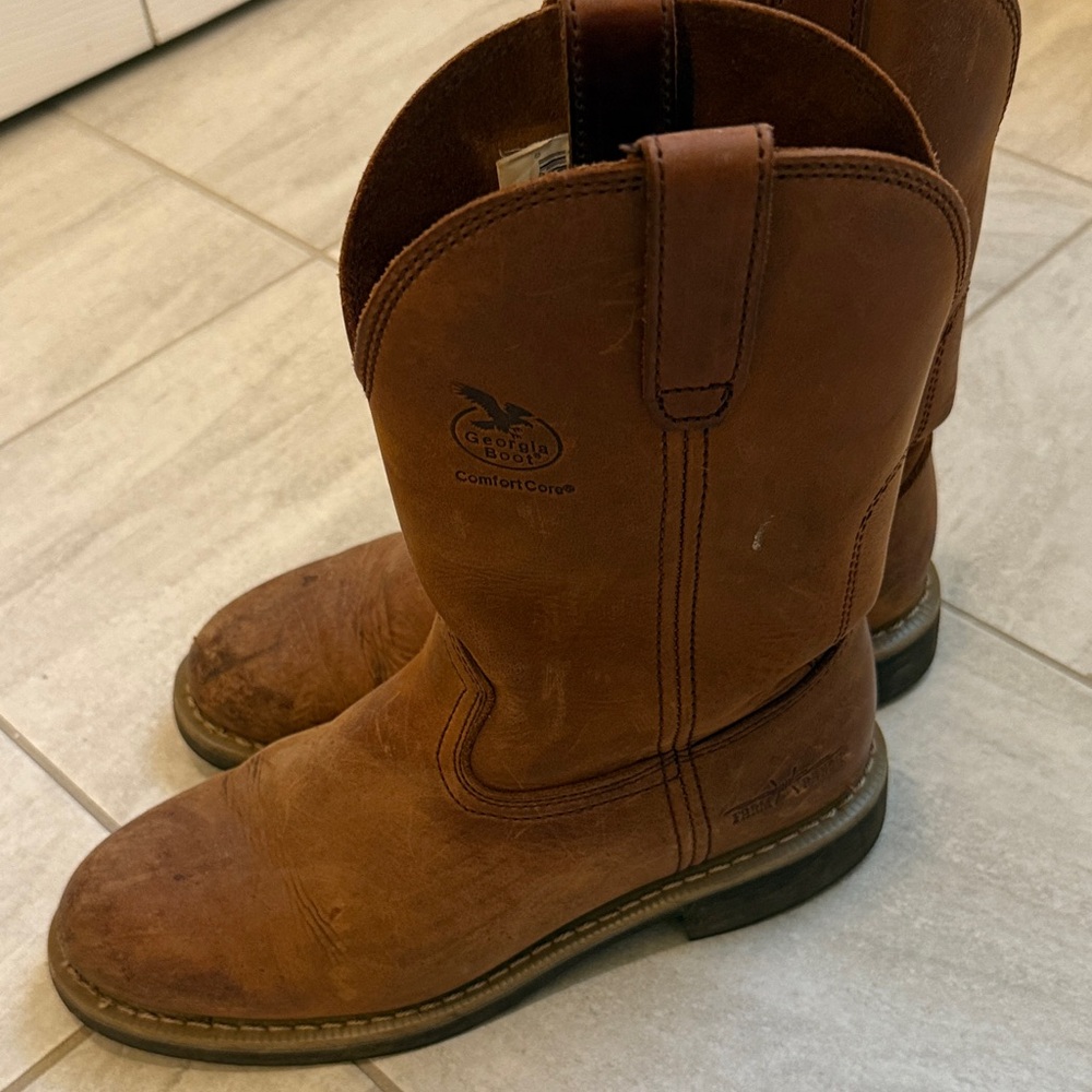 Georgia Boot Tan Leather ComfortCore Boots